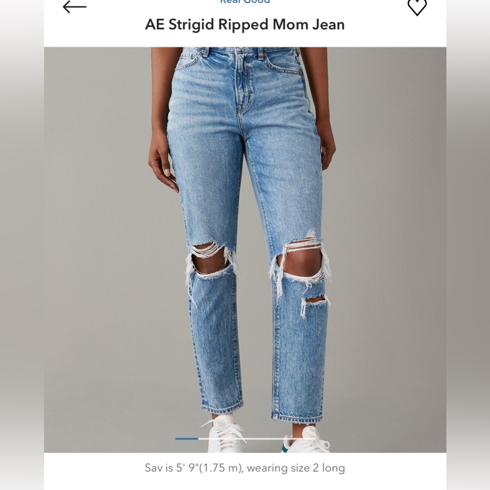 AE Strigid Ripped Mom Jean